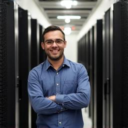 Blije klant in zijn crypto farm